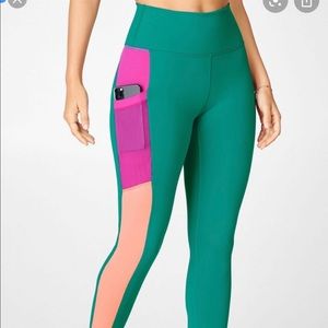 Fabletics Mila color block high waist leggings new xxs
